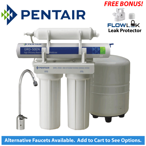 Pentek RO-2550 4-Stage Reverse Osmosis System | Under-Sink Drinking Water Filter
